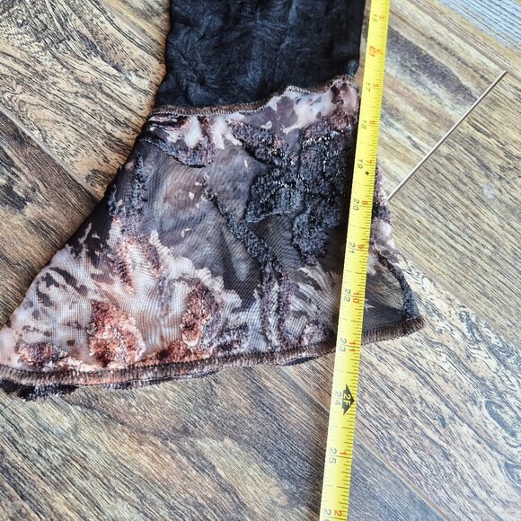 Vintage Spencer Alexis USA Slinky Beaded Asymmetrical Hem Top Long Sleeve Black - Picture 12 of 14